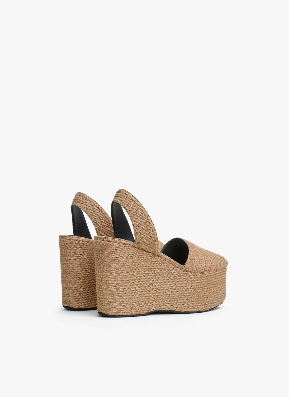 WEDGE SANDALS IN PAPER STRAW ALAÏA NATURAL WEDGE SANDALS IN PAPER STRAW